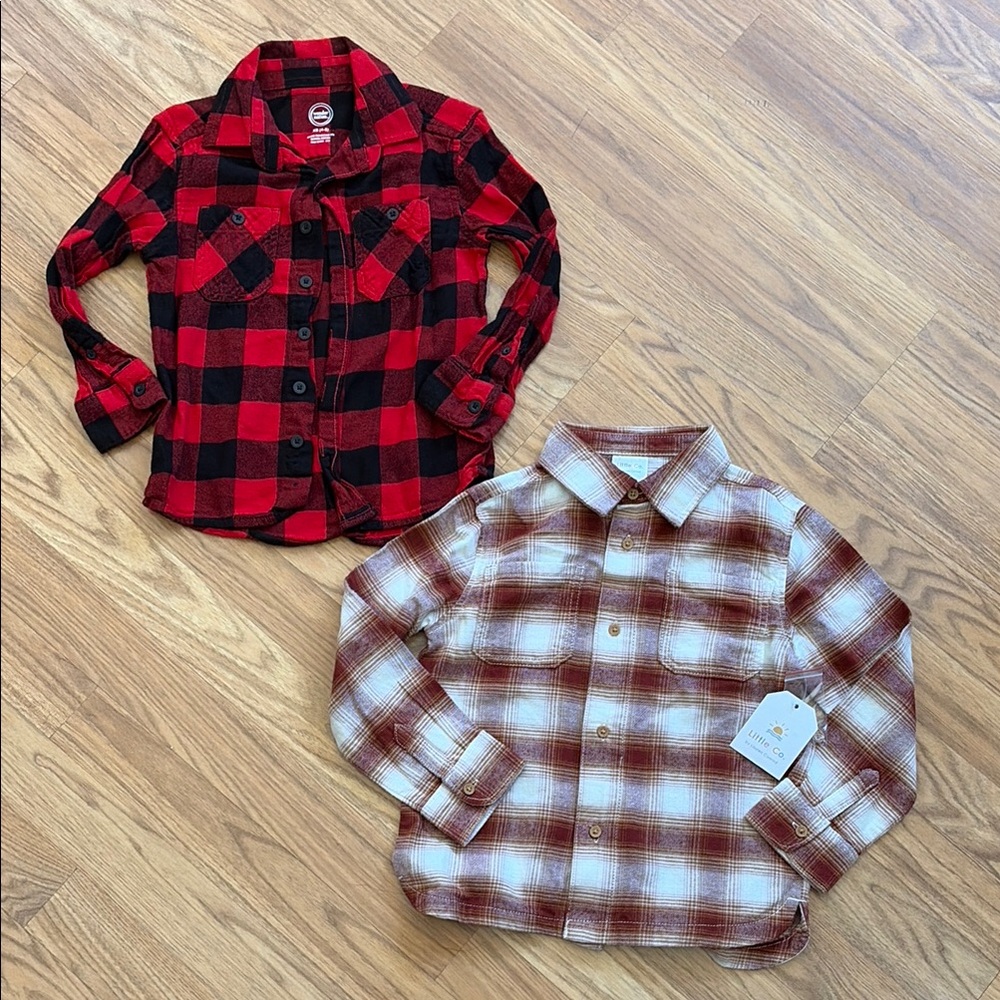 Little Co. Flannel NWT & Wonder Nation Flannel  Size Size 4
